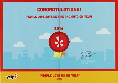 People love Bayside Tire & Auto on Yelp!